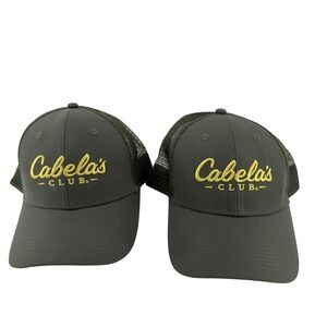 Cabela's Club Trucker Hat Mens OSFA Olive Green Mesh Snapback 2-Pack Outdoors